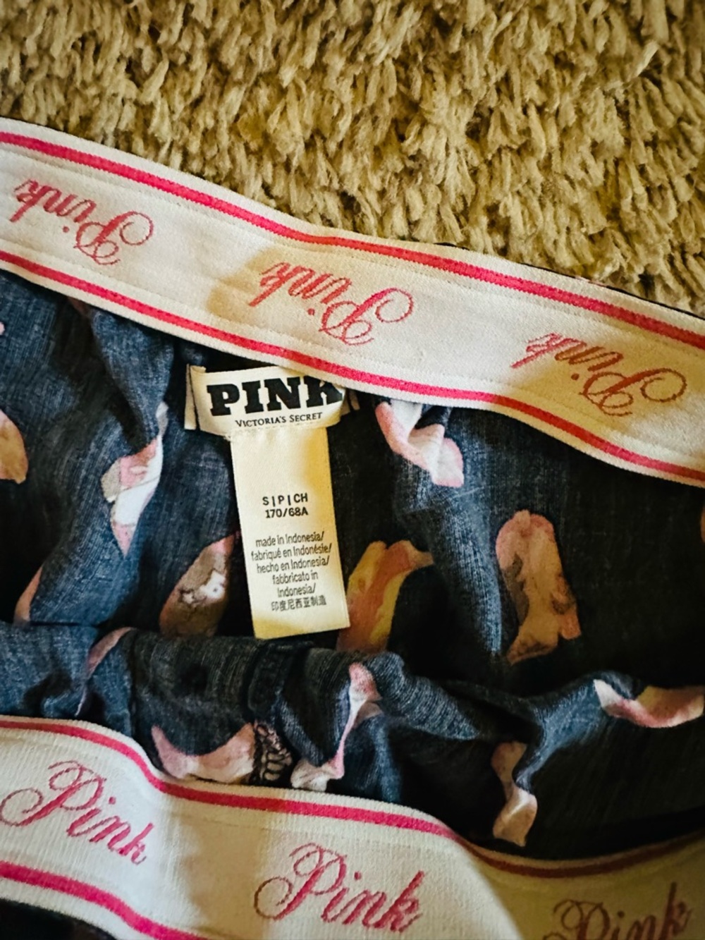 Victoria's Secret PINK lot of 3 Boxer Shorts with Pink Trim Small - Picture 5 of 10